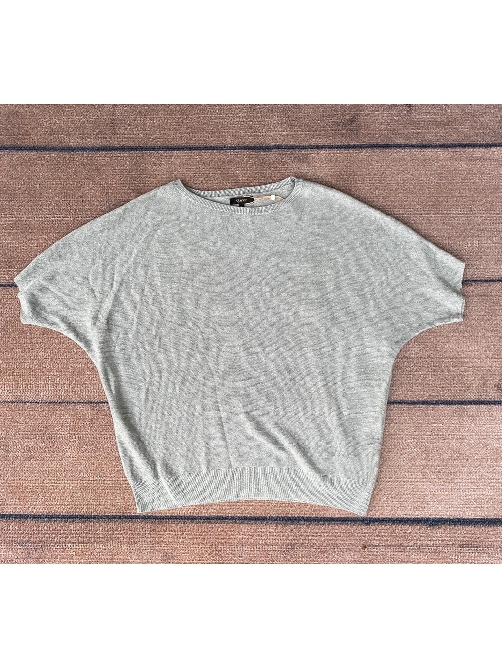 Quince Women's Lightweight Cotton Cashmere Link-Stitch Dolman Sweater large